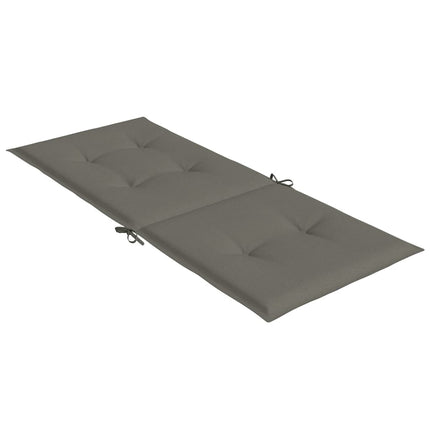 Stolsdynor högt ryggstöd 2 st melerad mörkgrå 120x50x4 cm tyg