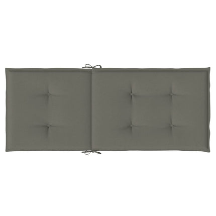 Stolsdynor högt ryggstöd 6 st melerad mörkgrå 120x50x4 cm tyg