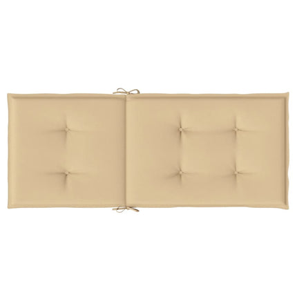 Stolsdynor högt ryggstöd 4 st melerad beige 120x50x4 cm tyg