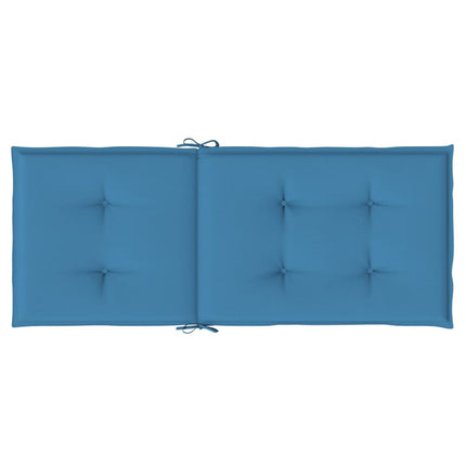 Stolsdynor högt ryggstöd 6 st melerad blå 120x50x4 cm tyg