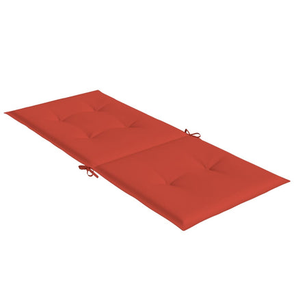Stolsdynor högt ryggstöd 2 st melerad röd 120x50x4 cm tyg