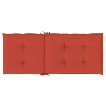 Stolsdynor högt ryggstöd 6 st melerad röd 120x50x4 cm tyg