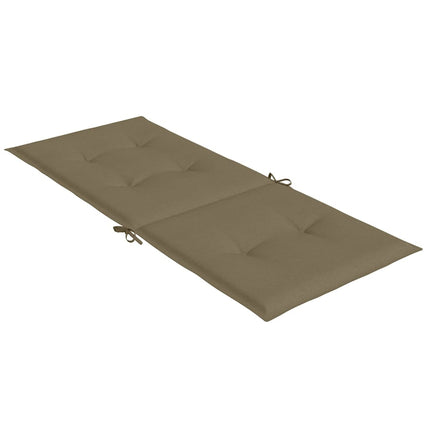 Stolsdynor högt ryggstöd 2 st melerad taupe 120x50x4 cm tyg