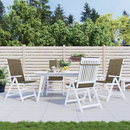 Stolsdynor högt ryggstöd 4 st melerad taupe 120x50x4 cm tyg
