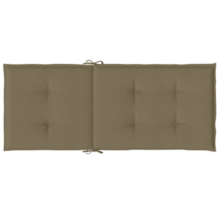 Stolsdynor högt ryggstöd 4 st melerad taupe 120x50x4 cm tyg