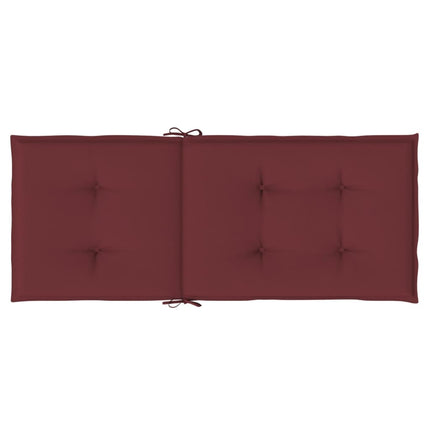 Stolsdynor högt ryggstöd 6 st melerad vinröd 120x50x4 cm tyg