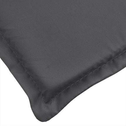 Stolsdynor lågt ryggstöd 2 st melerad antracit 100x50x4 cm tyg