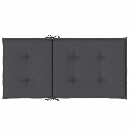 Stolsdynor lågt ryggstöd 4 st melerad antracit 100x50x4 cm tyg