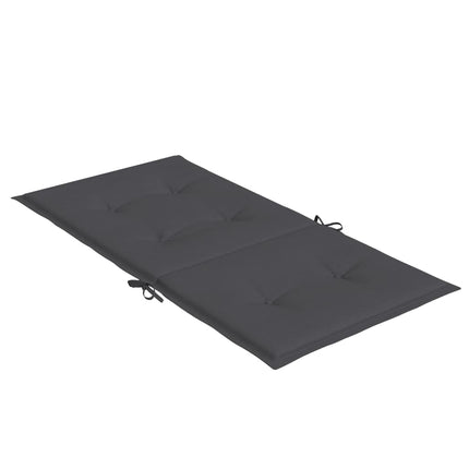 Stolsdynor lågt ryggstöd 6 st melerad antracit 100x50x4 cm tyg
