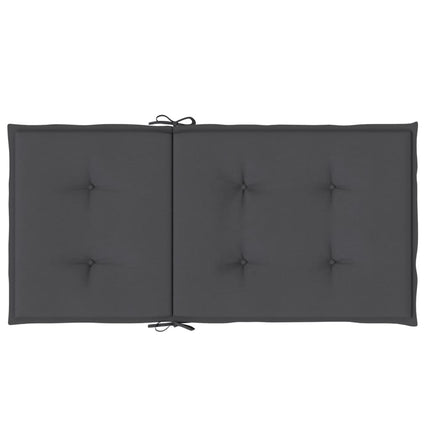 Stolsdynor lågt ryggstöd 6 st melerad antracit 100x50x4 cm tyg