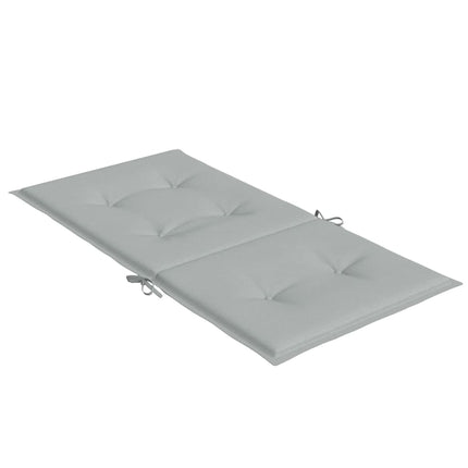 Stolsdynor lågt ryggstöd 4 st melerad ljusgrå 100x50x4 cm tyg