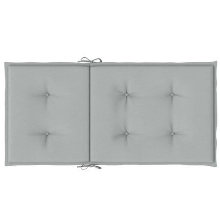 Stolsdynor lågt ryggstöd 4 st melerad ljusgrå 100x50x4 cm tyg
