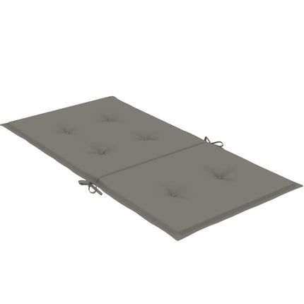Stolsdynor lågt ryggstöd 2 st melerad mörkgrå 100x50x4 cm tyg