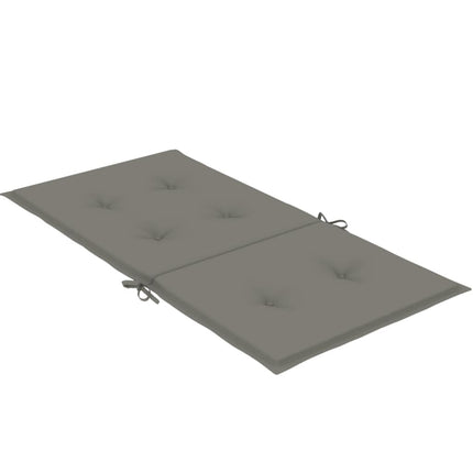 Stolsdynor lågt ryggstöd 4 st melerad mörkgrå 100x50x4 cm tyg