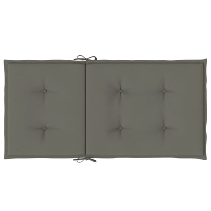 Stolsdynor lågt ryggstöd 4 st melerad mörkgrå 100x50x4 cm tyg