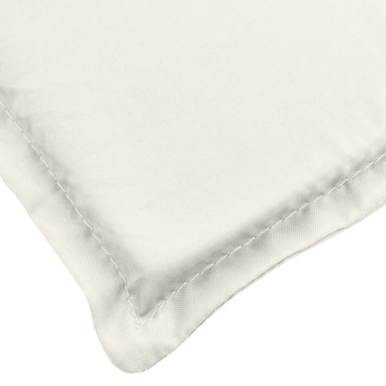 Stolsdynor lågt ryggstöd 2 st melerad gräddvit 100x50x4 cm tyg