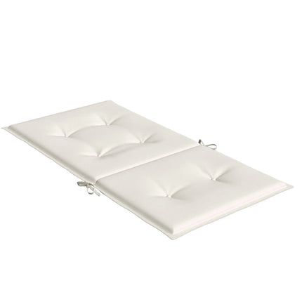 Stolsdynor lågt ryggstöd 4 st melerad gräddvit 100x50x4 cm tyg