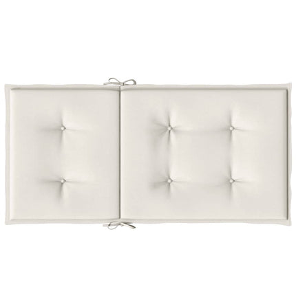 Stolsdynor lågt ryggstöd 4 st melerad gräddvit 100x50x4 cm tyg