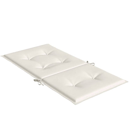Stolsdynor lågt ryggstöd 6 st melerad gräddvit 100x50x4 cm tyg