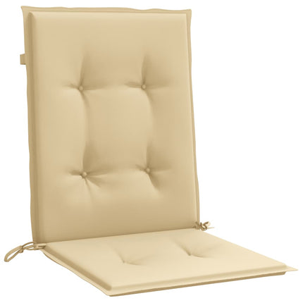 Stolsdynor lågt ryggstöd 2 st melerad beige 100x50x4 cm tyg