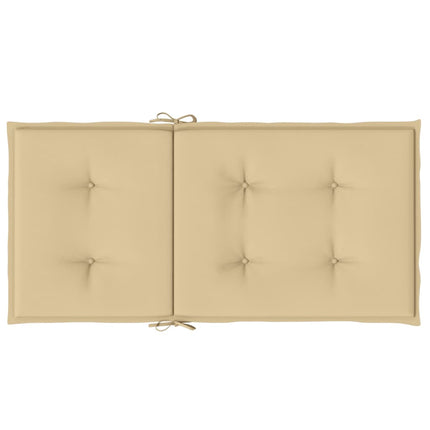 Stolsdynor lågt ryggstöd 2 st melerad beige 100x50x4 cm tyg