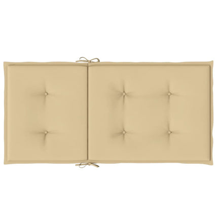 Stolsdynor lågt ryggstöd 6 st melerad beige 100x50x4 cm tyg