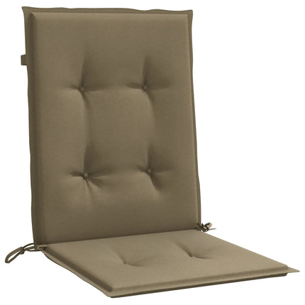 Stolsdynor lågt ryggstöd 4 st melerad taupe 100x50x4 cm tyg