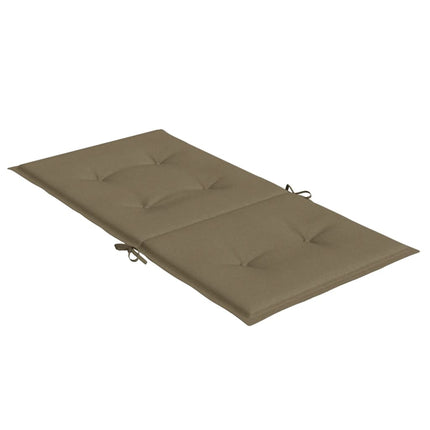 Stolsdynor lågt ryggstöd 4 st melerad taupe 100x50x4 cm tyg