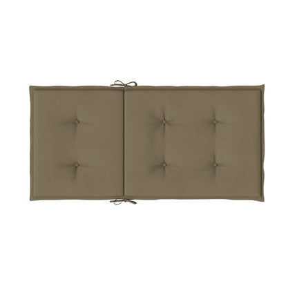 Stolsdynor lågt ryggstöd 4 st melerad taupe 100x50x4 cm tyg