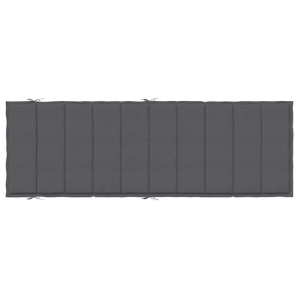 Solsängsdyna melerad antracit 186x58x4 cm tyg