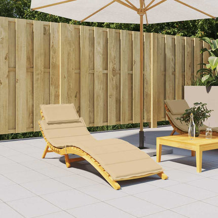 Solsängsdyna melerad beige 186x58x4 cm tyg