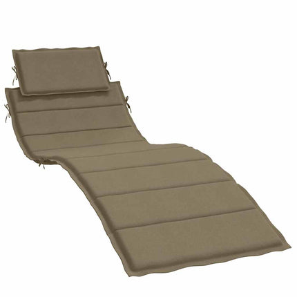 Solsängsdyna melerad taupe 186x58x4 cm tyg