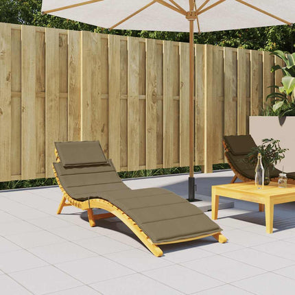 Solsängsdyna melerad taupe 186x58x4 cm tyg