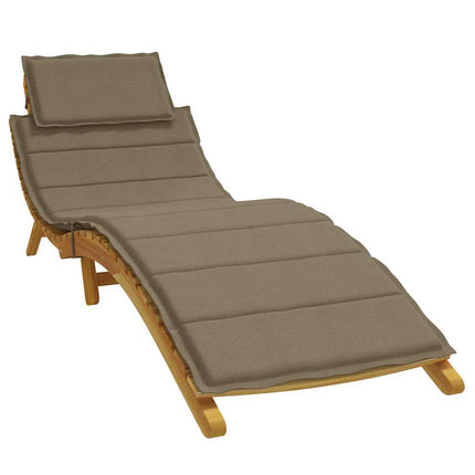 Solsängsdyna melerad taupe 186x58x4 cm tyg