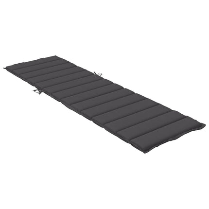 Solsängsdyna melerad antracit 200x50x4 cm tyg