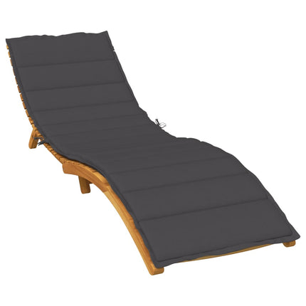 Solsängsdyna melerad antracit 200x50x4 cm tyg