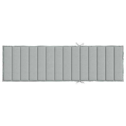 Solsängsdyna melerad ljusgrå 200x50x4 cm tyg