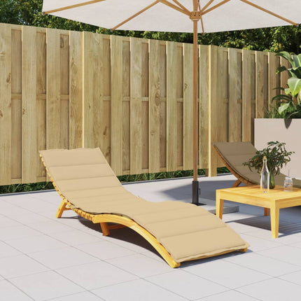 Solsängsdyna melerad beige 200x50x4 cm tyg