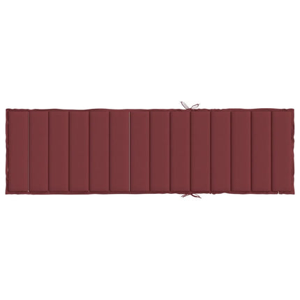 Solsängsdyna melerad vinröd 200x50x4 cm tyg