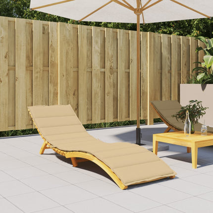 Solsängsdyna melerad beige 200x60x4 cm tyg