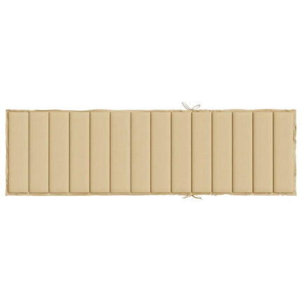 Solsängsdyna melerad beige 200x60x4 cm tyg