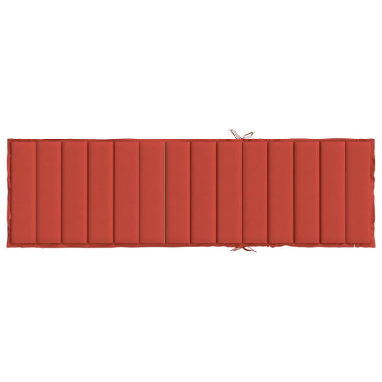 Solsängsdyna melerad röd 200x60x4 cm tyg
