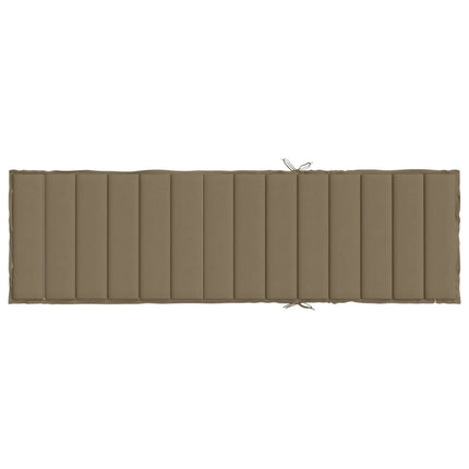 Solsängsdyna melerad taupe 200x70x4 cm tyg