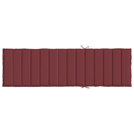 Solsängsdyna melerad vinröd 200x70x4 cm tyg