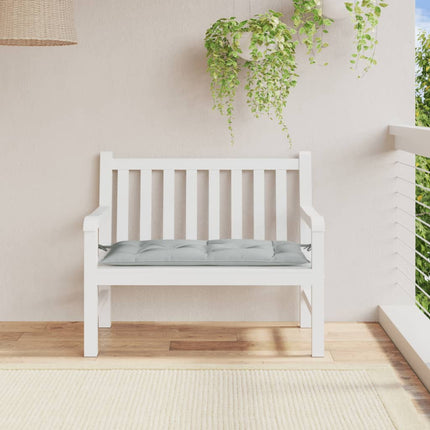 Bänkdyna melerad ljusgrå 100x50x7 cm tyg