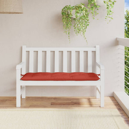Bänkdyna melerad röd 120x50x7 cm tyg