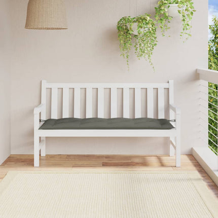 Bänkdyna melerad mörkgrå 150x50x7 cm tyg