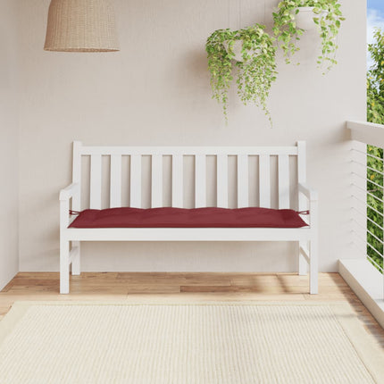Bänkdyna melerad vinröd 150x50x7 cm tyg