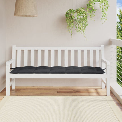 Bänkdyna melerad antracit 180x50x7 cm tyg