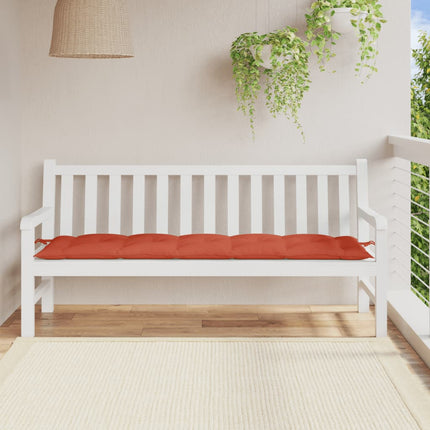 Bänkdyna melerad röd 180x50x7 cm tyg